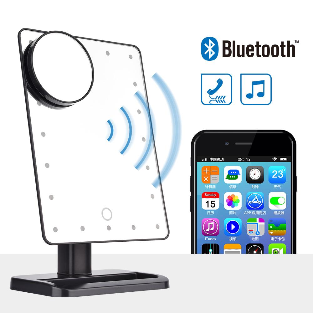 Bluetooth Speaker LED Makeup Mirror