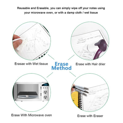 Erasable Notebook Paper Reusable Smart Wirebound