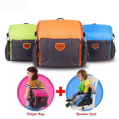 2-In-1 Portable Diaper Bag + Booster Seat